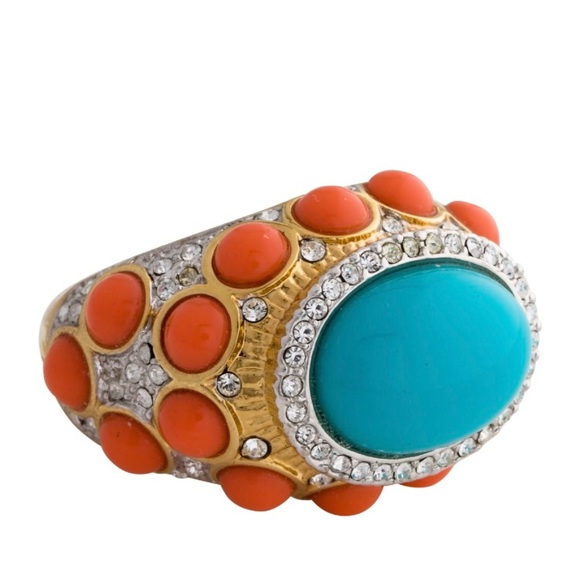 Kenneth Jay Lane Jewelry - La Bella Spring Cabochon Ring. Size 10